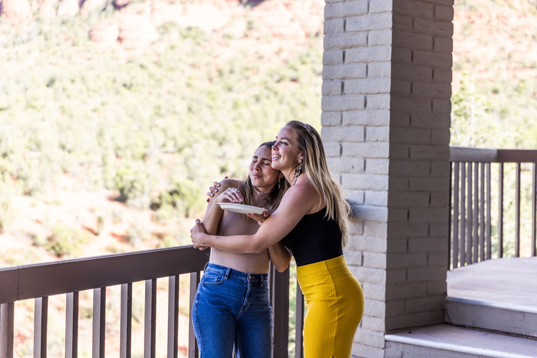 Danya in an emotional moment with a client