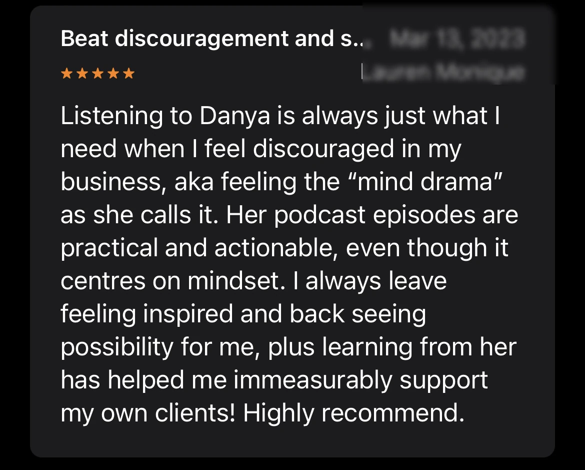 Podcast and conversation proof. Private client message; identifying details withheld.